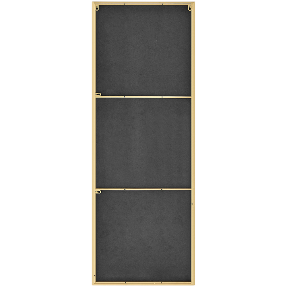 Furniturebox Austen Rectangular Gold Large Metal Wall Mirror 140 x 50cm Image 3
