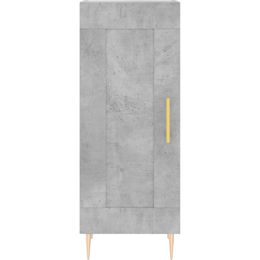 vidaXL Single Door Concrete Grey Wooden Sideboard Image 4