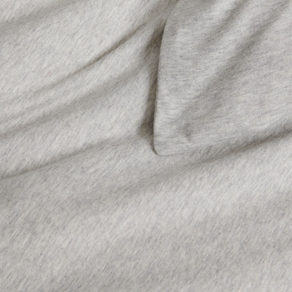 Wilko Jersey Duvet Set Grey Single Image 2
