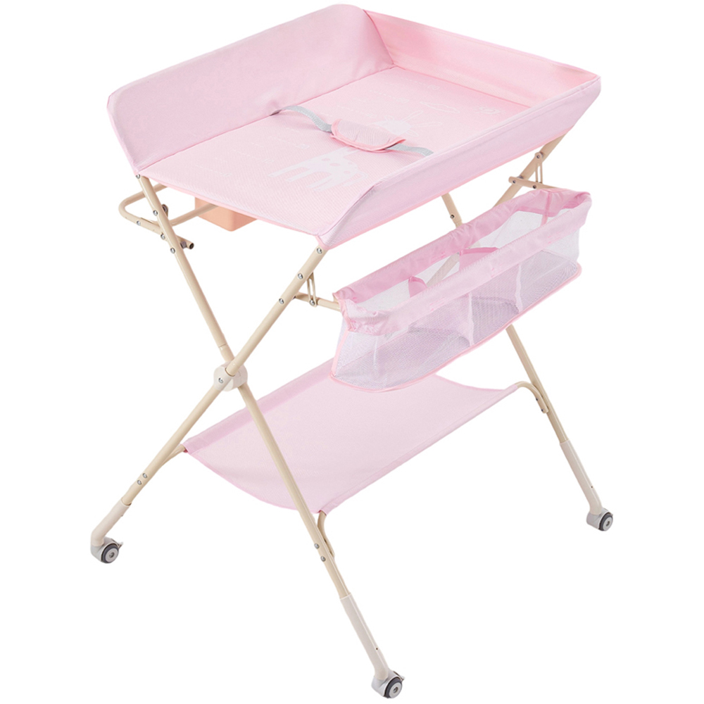 H&O Direct Folding Baby Diaper Changing Station with Wheels Image 1
