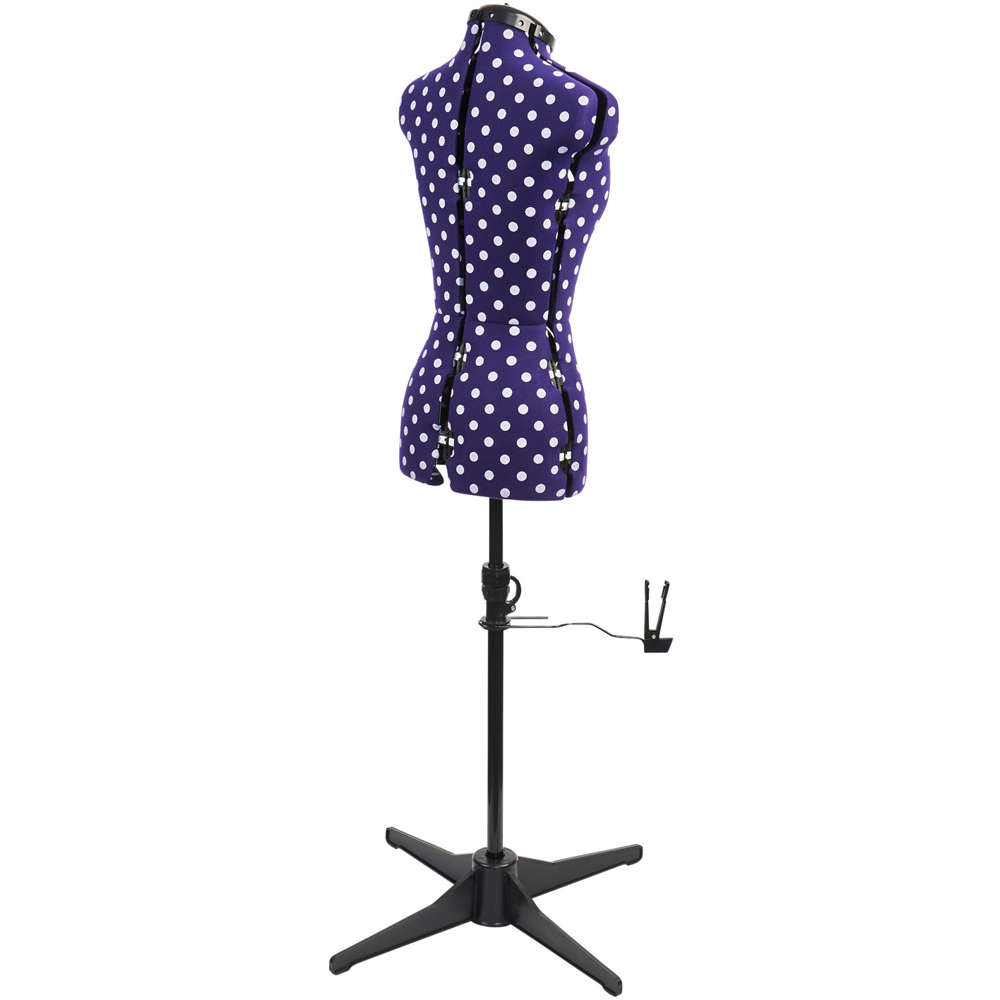 Sewing Online 5906P Purple Polka Adjustable 8-Part Dressmakers Dummy with Hem Marker Petite Image 3