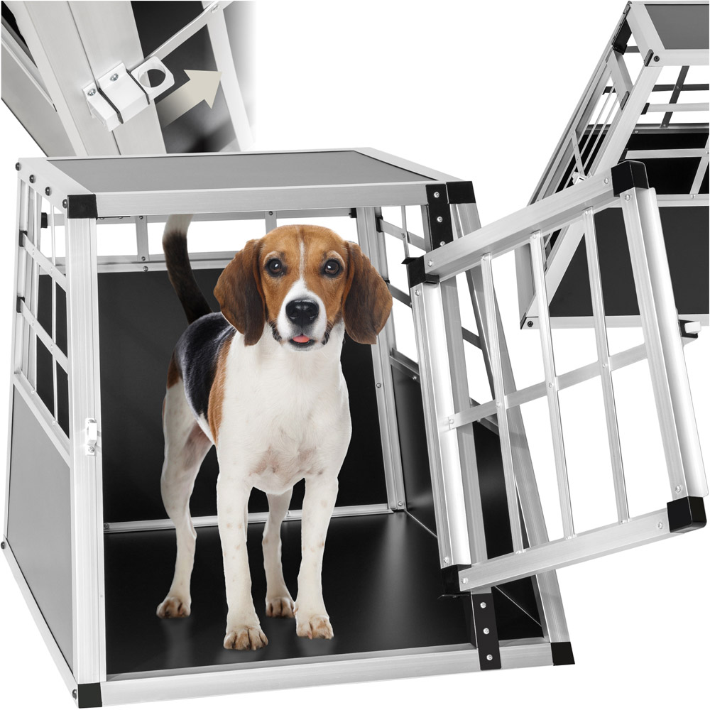 tectake Black Dog Crate 69 x 54cm Image 2
