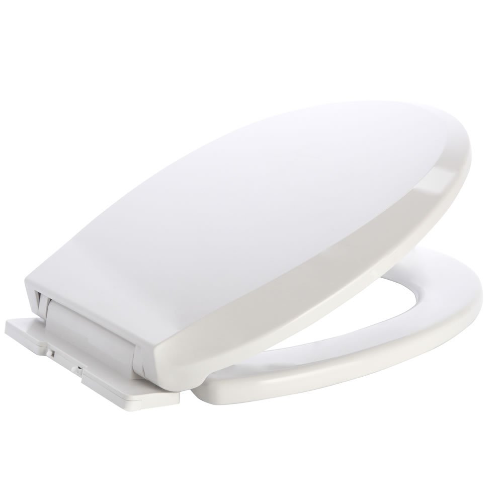 Wilko White Antibacterial Soft Close Toilet Seat Image 2