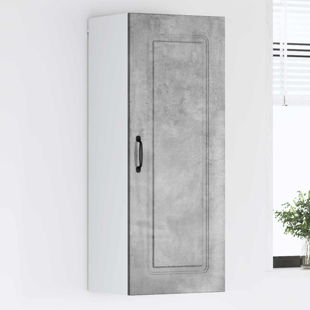 vidaXL Single Door Concrete Grey Kitchen Wall Cabinet Image 1