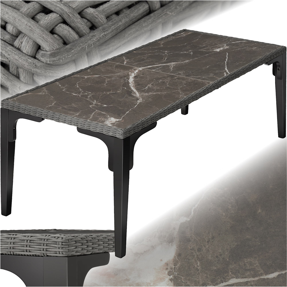 tectake Foggia Grey Outdoor Dining Table Image 2