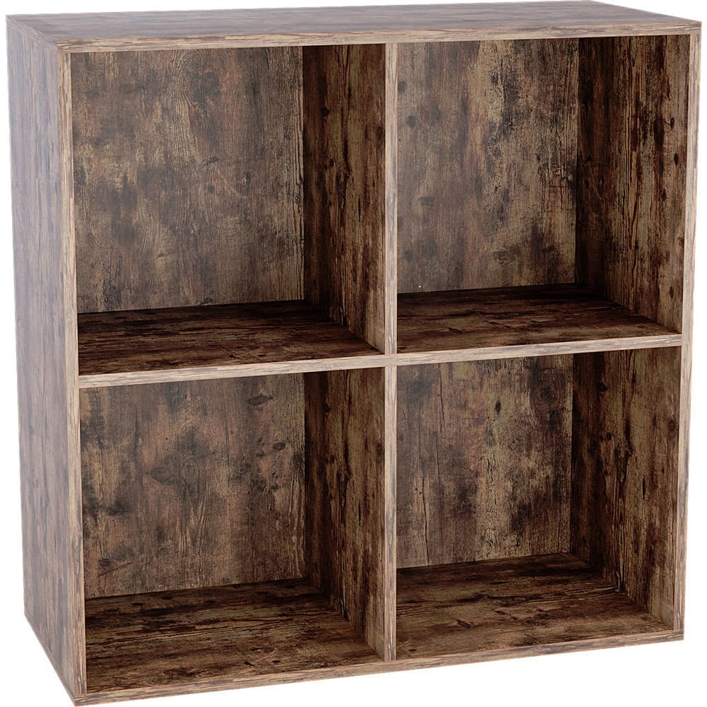 Vida Designs Durham 4 Shelf Dark Wood Cube Storage Unit Image 3