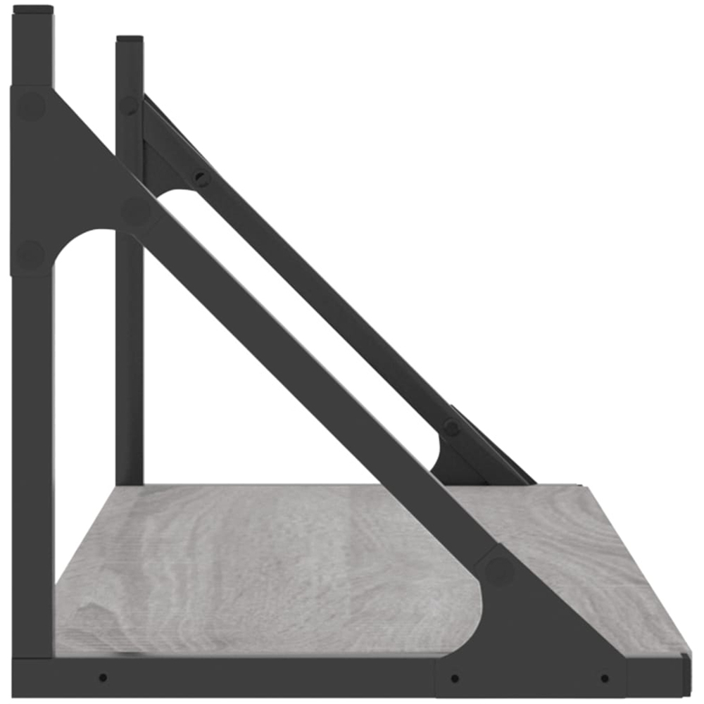 vidaXL 60 x 25 x 25.5cm Grey Sonoma Oak Floating Wall Shelf 2 Pack Image 5