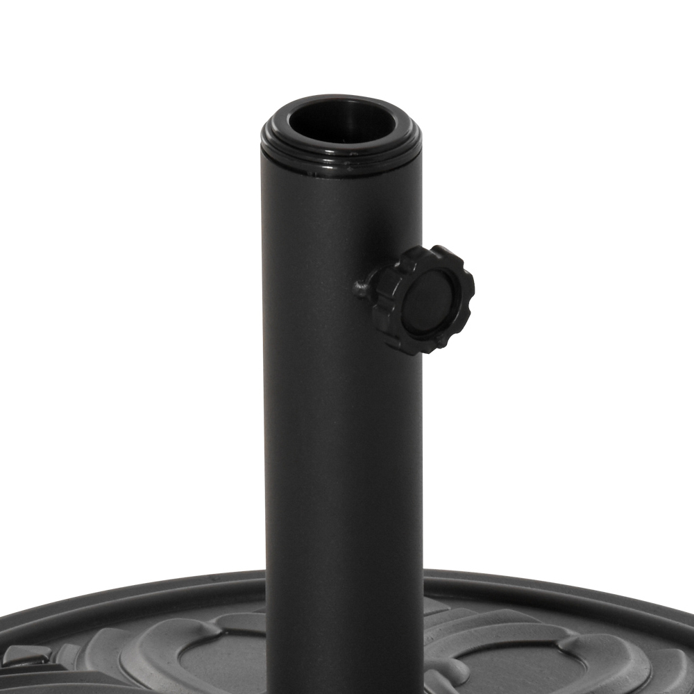 Outsunny 13kg Round Parasol Base Black Image 6