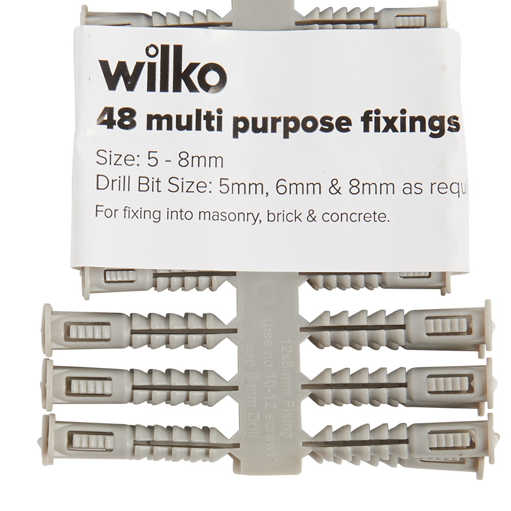 Wilko Grey Multipurpose Fixing Assorted Sizes 48 Pack Image 3