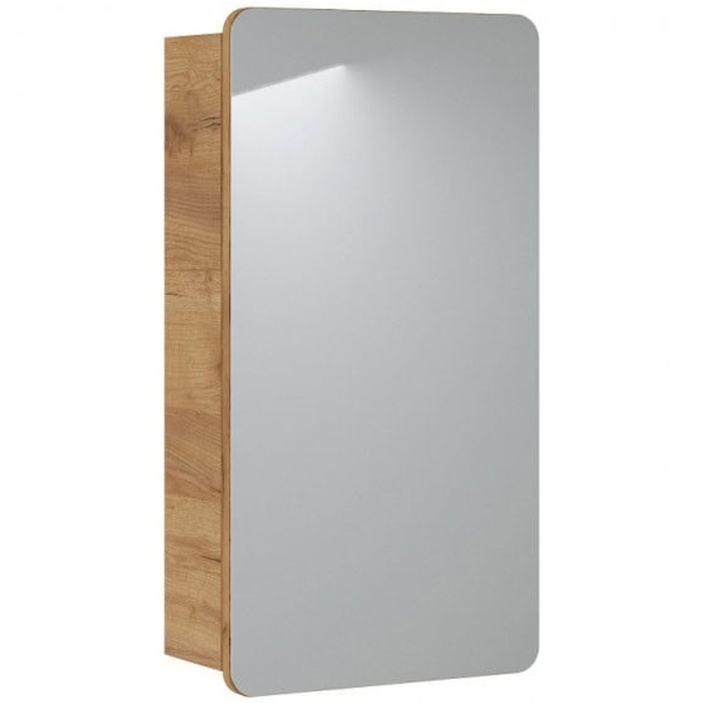Impact Furniture Aruba White Gloss and Oak Wotan 4 Piece Floating Bathroom Furniture Set Image 3