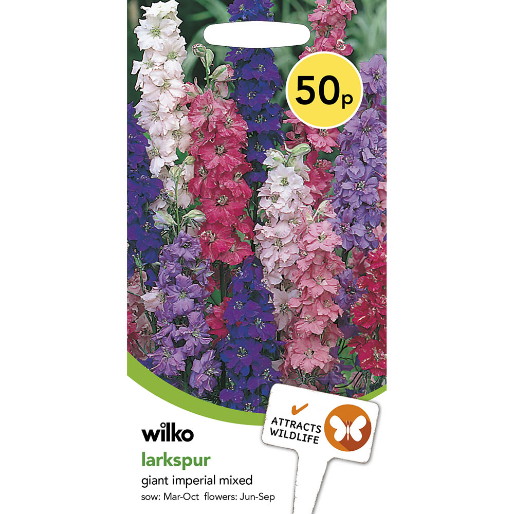 Wilko Larkspur Giant Imperial Mixed Seeds Image 2