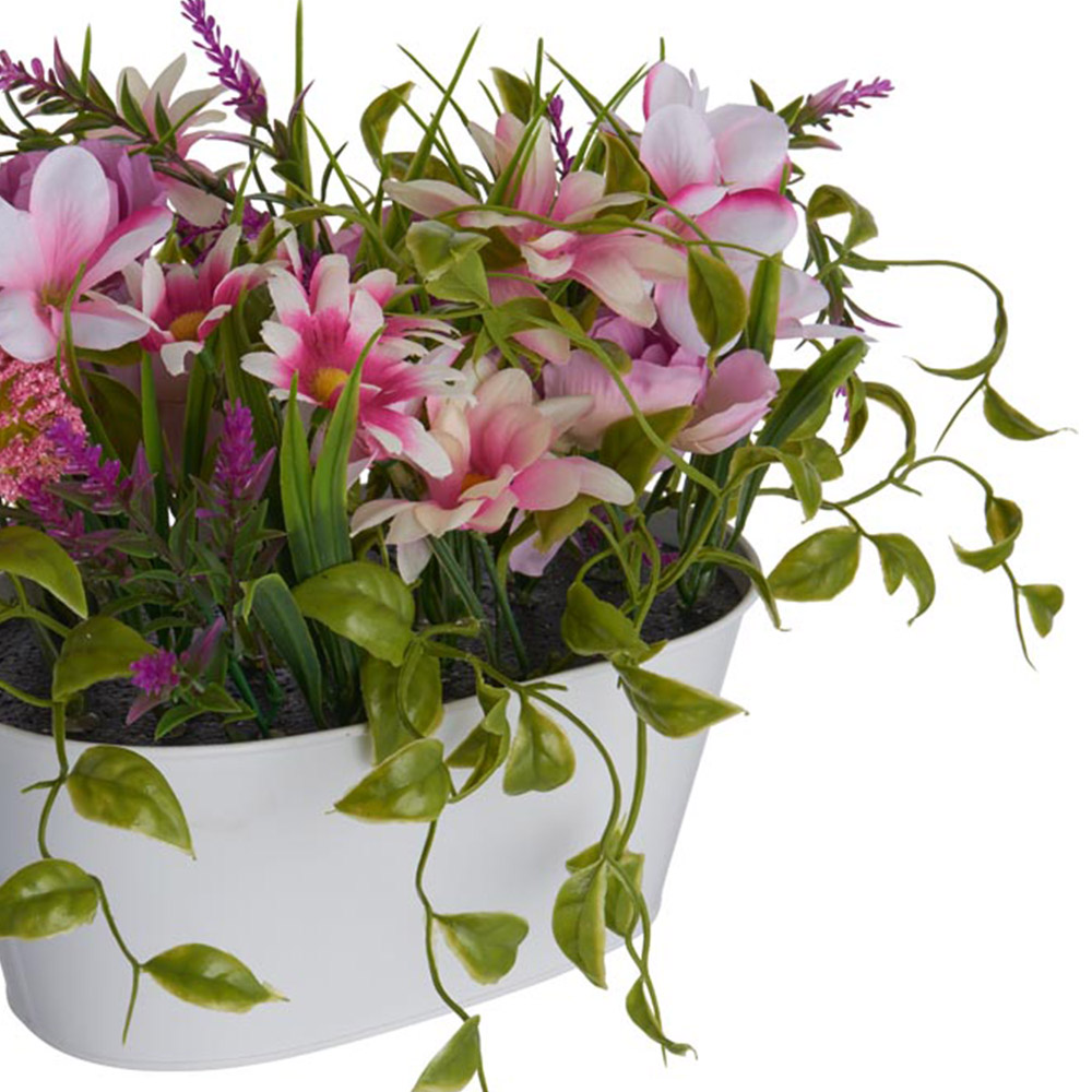 Wilko Faux Flowers in Window Box Spring Pink Mix Wilko