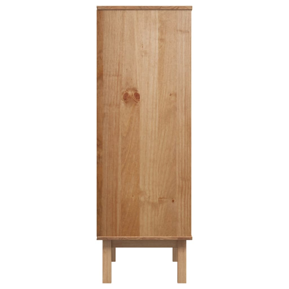 vidaXL Otta 3 Door 3 Drawer Brown Solid Pine Wood Highboard Image 5