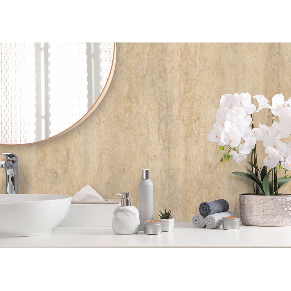 Proclad Aquabord PVC Sandstone Tongue and Groove Shower Panel with Edge Trim and Adhesive Image 3