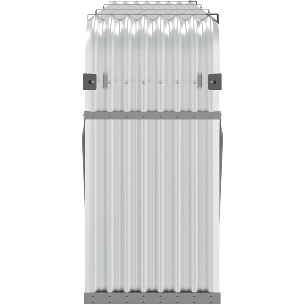 vidaXL Silver Galvanised Steel Firewood Log Holder 100 x 234 x 45cm Image 4