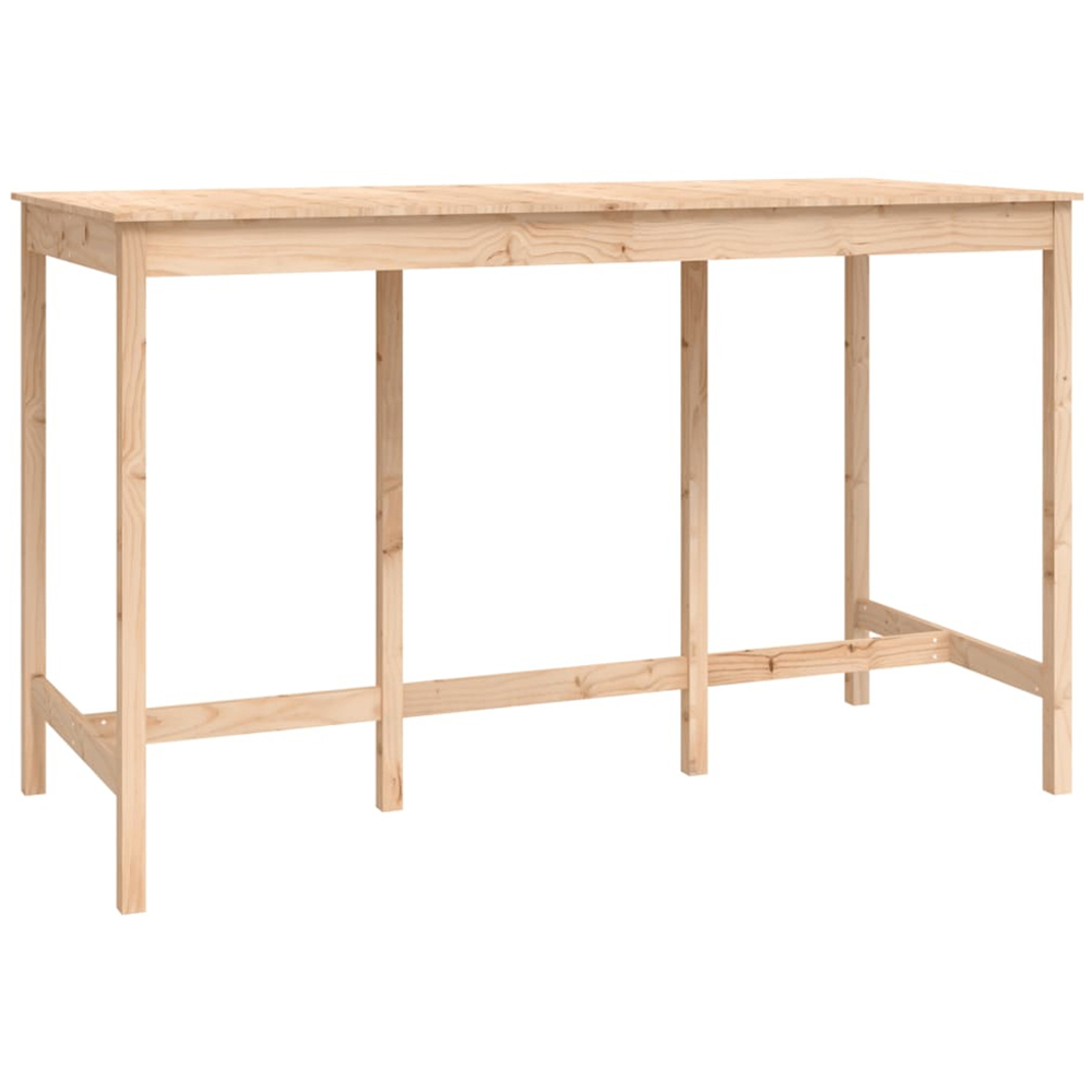 vidaXL 8 Seater Natural Solid Pine Wood Bar Table Set Image 5