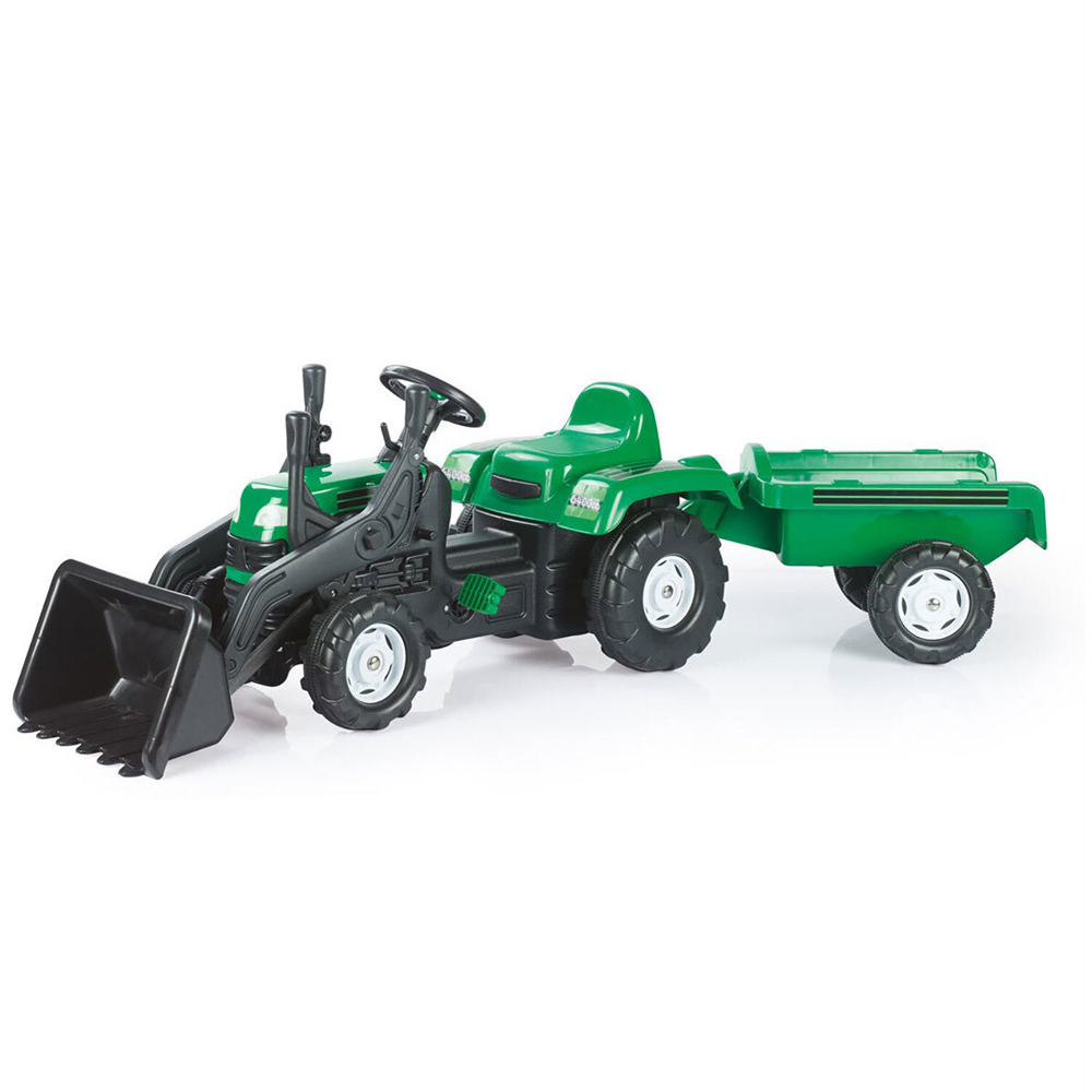Pedal Operated Tractor and Trailer - Green Image 2