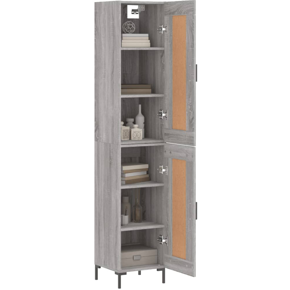 vidaXL 2 Door Grey Sonoma Highboard Image 3