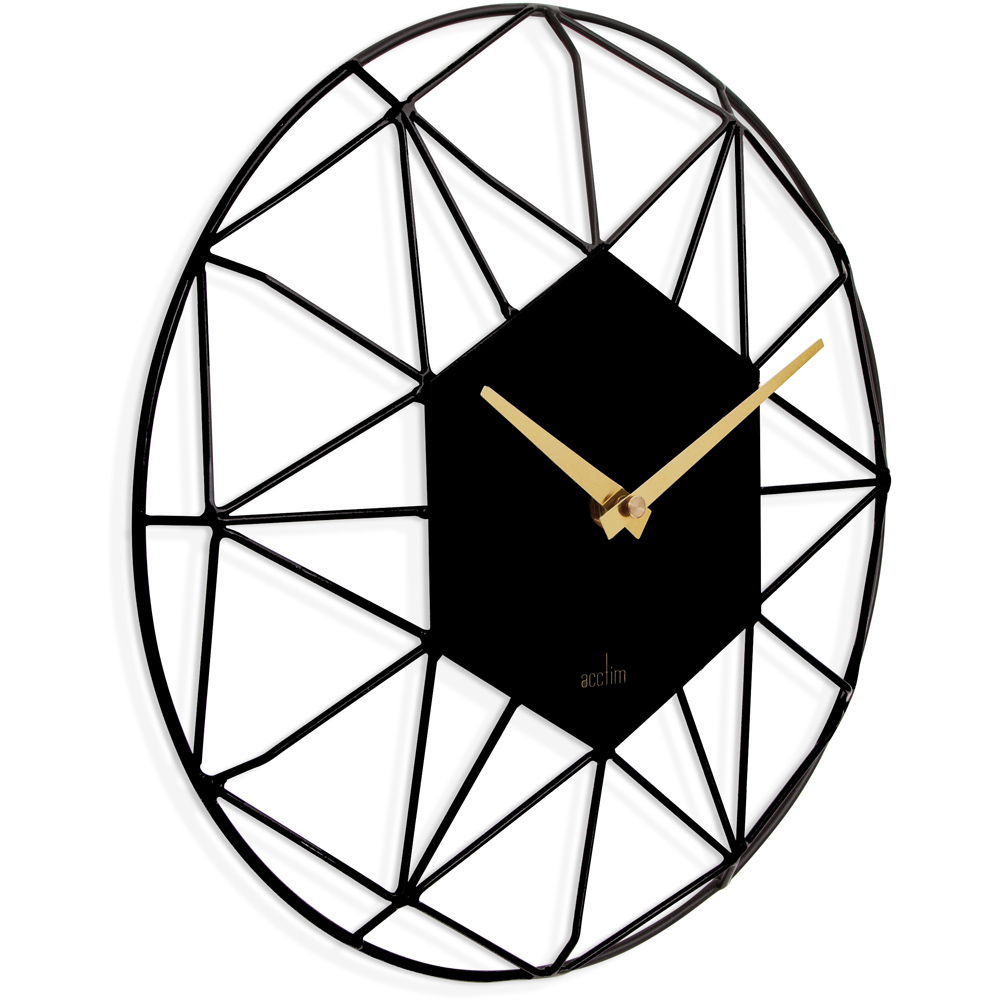 Acctim Alva Black Metal Wire Clock Image 3