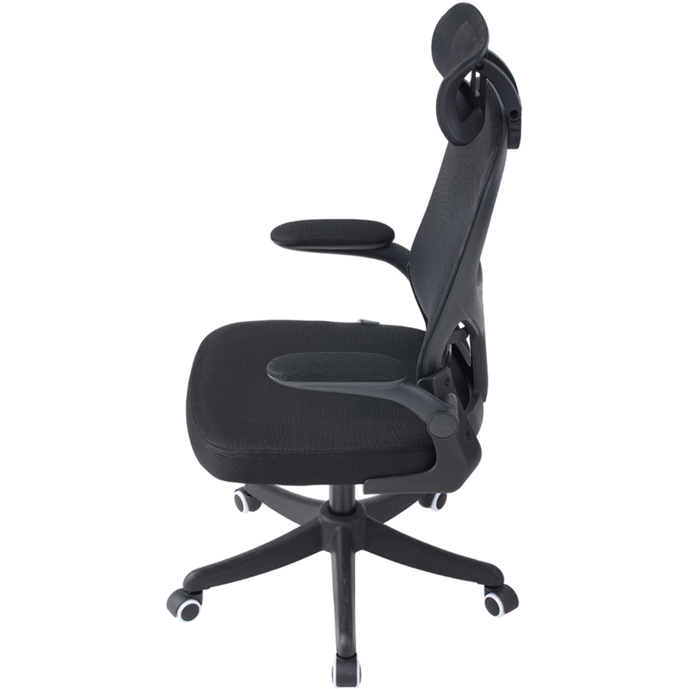 Living and Home Black Mesh Swivel and Adjustable Office Chair Image 4