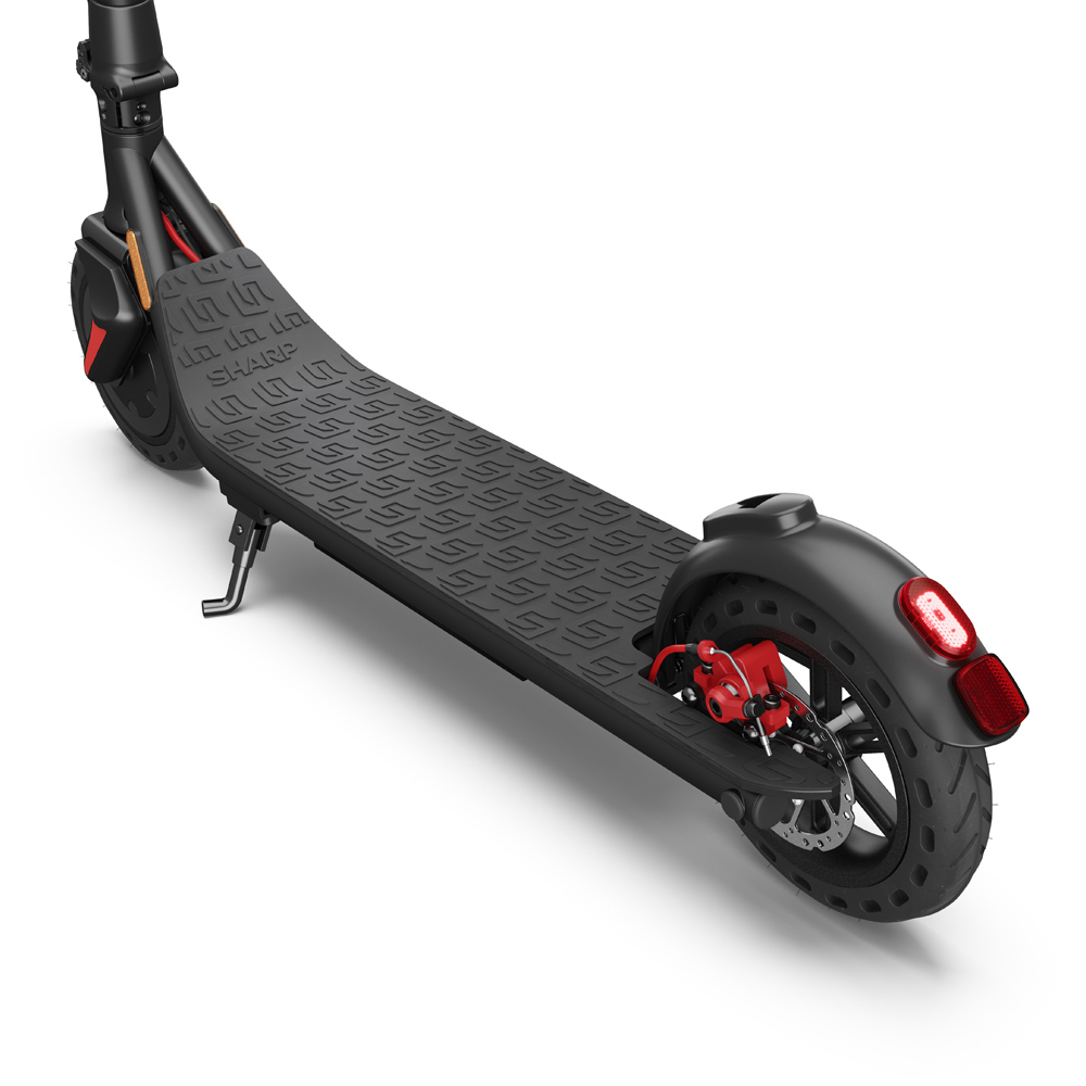 Sharp Black Kick Scooter with LED Footplate Image 6