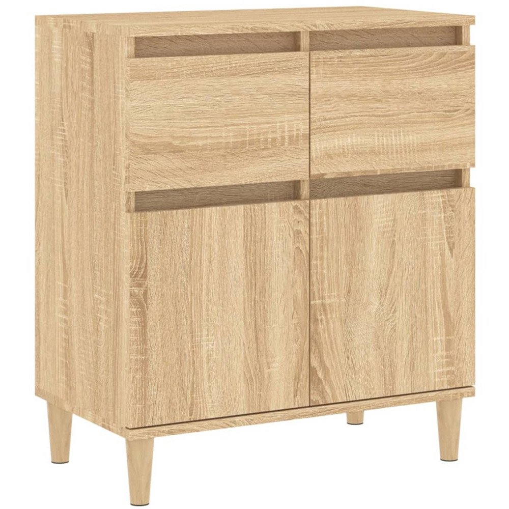 vidaXL 2 Door 2 Drawer Sonoma Oak Sideboard Image 2