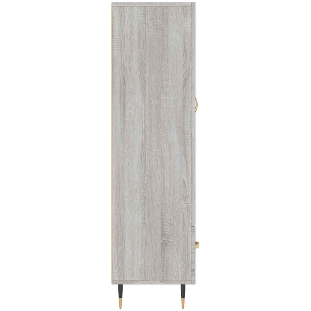 vidaXL 2 Door Single Drawer Grey Sonoma Highboard Image 7