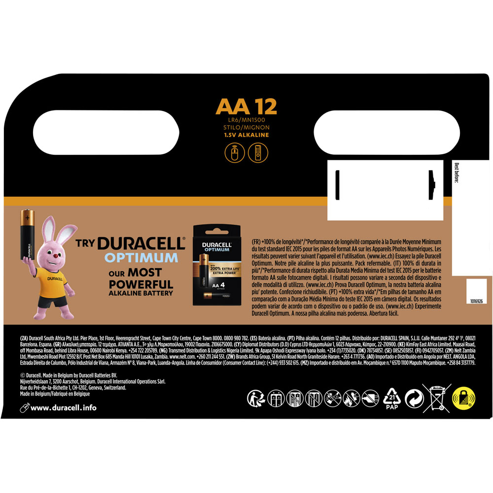 Duracell Plus AA 12 Pack Alkaline Batteries Image 2