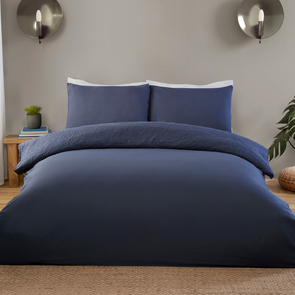 Sanderson Pinsonic Duvet Set Navy Double Image 2