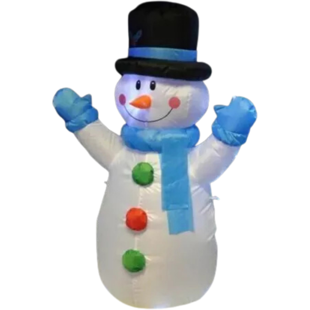 Marco Paul Red LED Inflatable Snowman Christmas Decoration 4ft Image 2