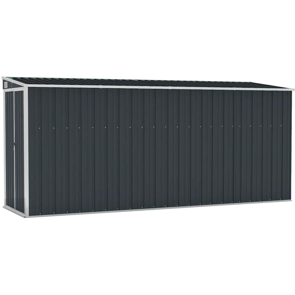 vidaXL 3.9 x 12.5ft Anthracite Galvanised Steel Wall Mounted Pent Garden Shed Image 1