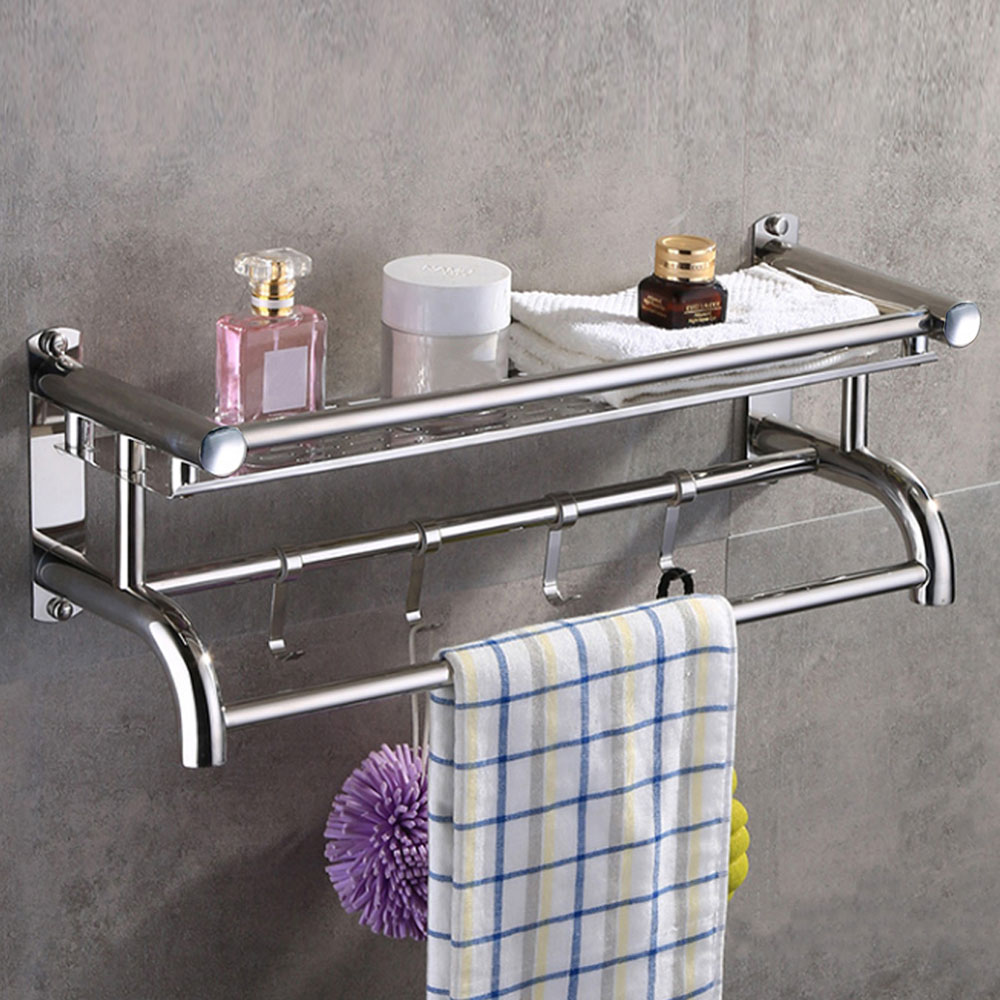 Living and Home Wall Mounted Bathroom Shelf Organiser Image 2