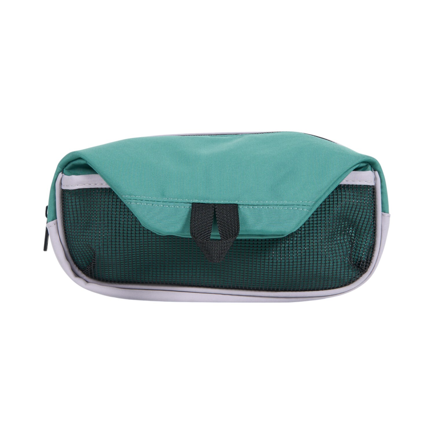 Stylish Pencil Case with Mesh Pocket - Green or Beige Image 2