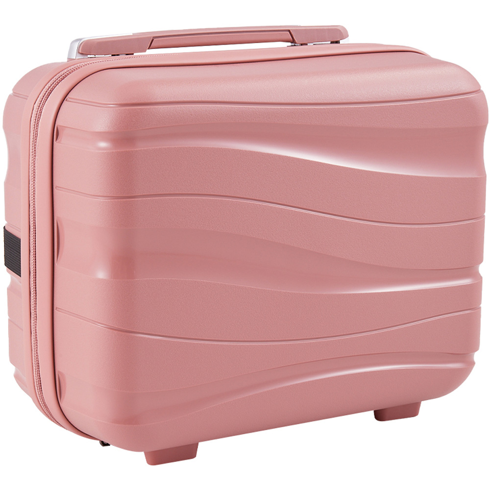 H&O Direct Set of 4 Rose Gold Travel Suitcase Set Image 2