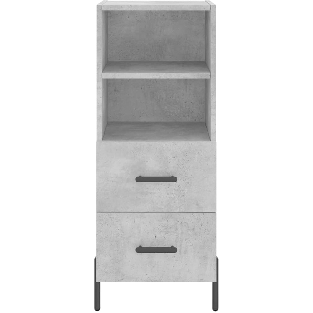 vidaXL Single Door 2 Drawer 2 Shelf Concrete Grey Highboard Image 6