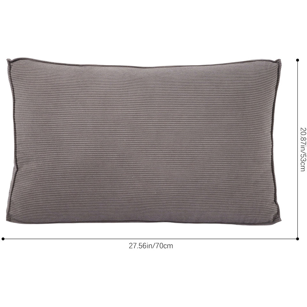 Living and Home Dark Grey Soft Corduroy Cushion 53 x 70cm Image 8