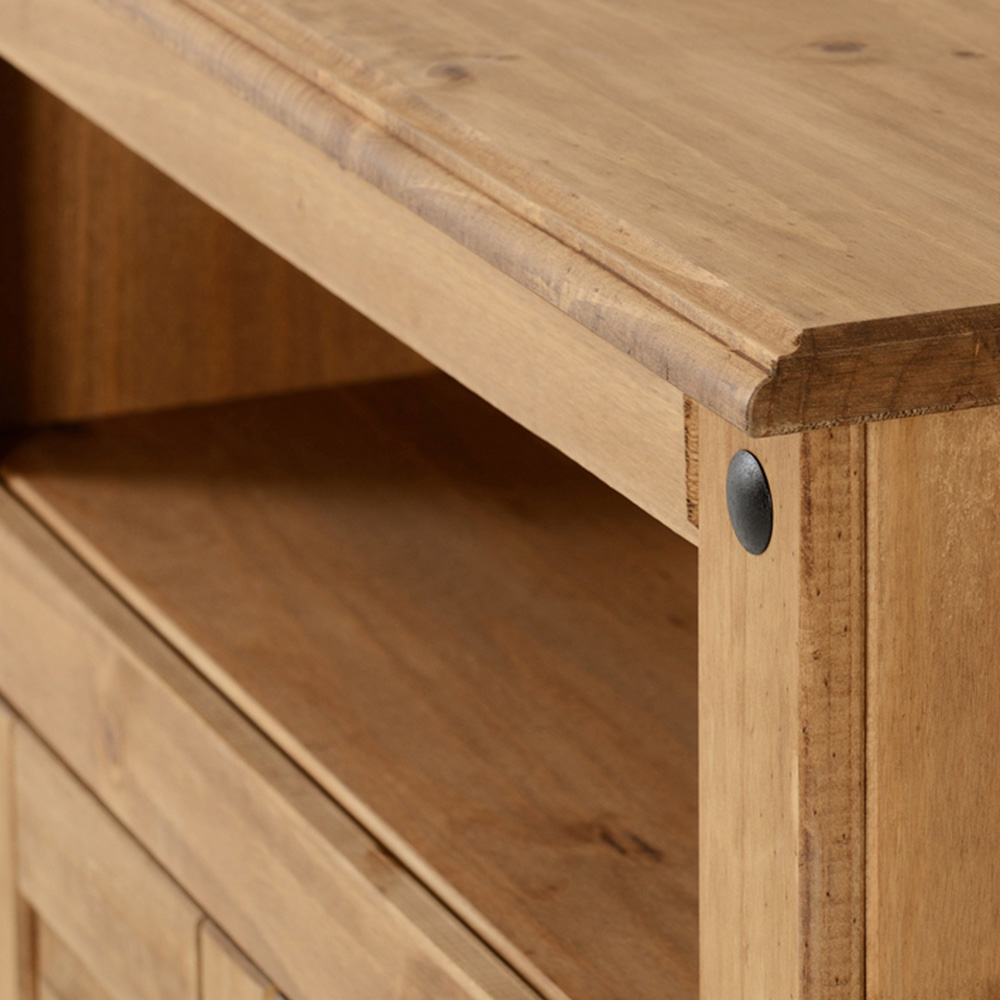 Seconique Corona 2 Door Distressed Waxed Pine Corner TV Cabinet Image 6