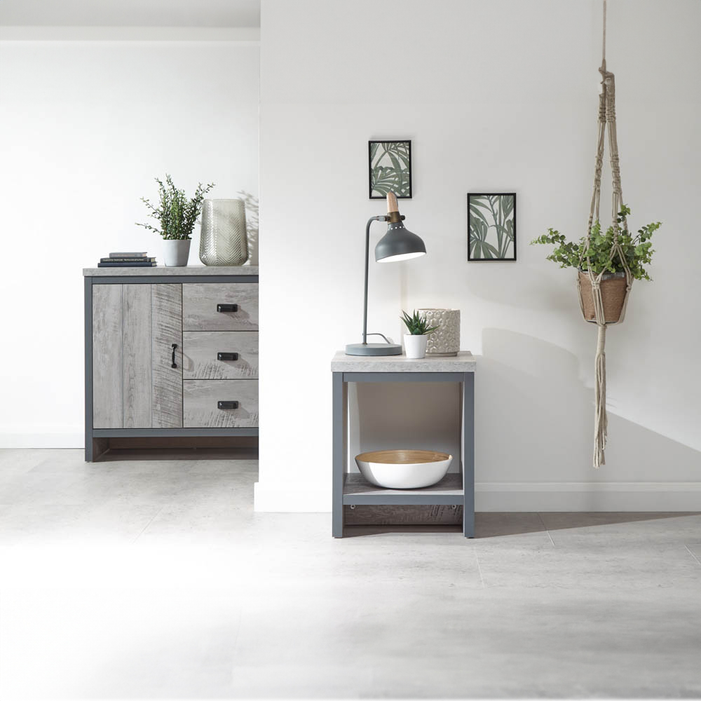 GFW Boston Grey Simple Lamp Table Image 7