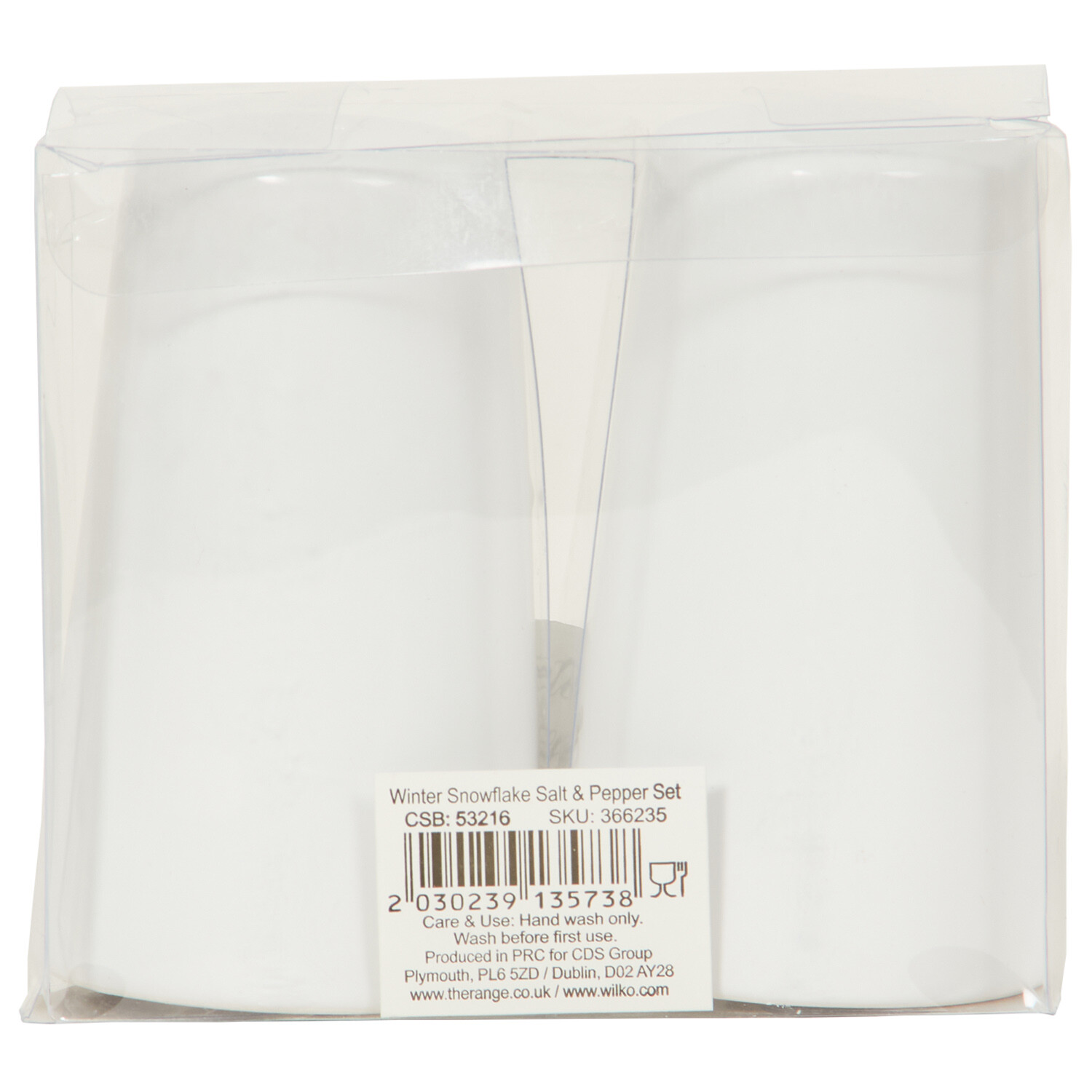 Winter Snowflake Salt and Pepper Shaker Set - White Image 3