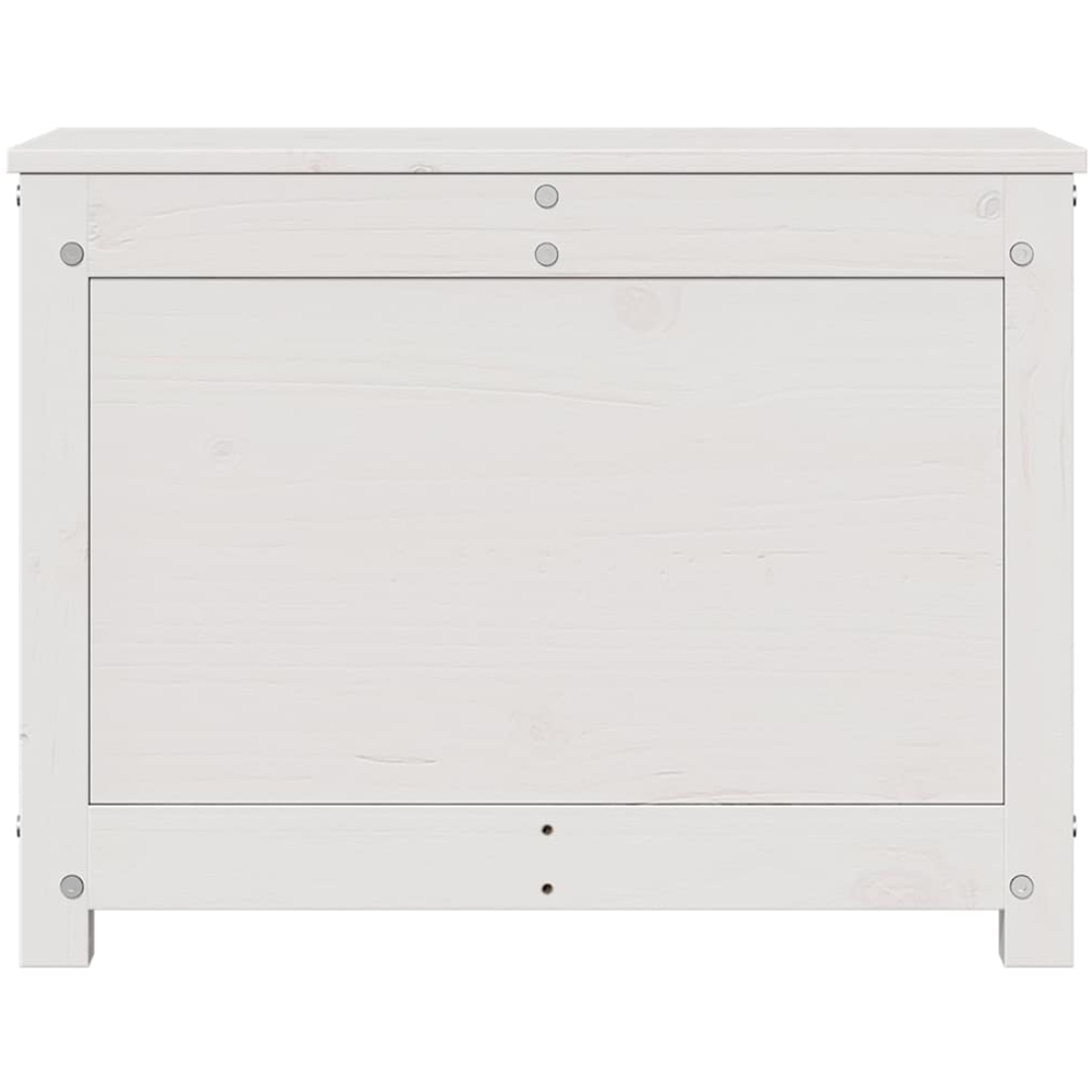 vidaXL White Solid Pinewood Storage Box Image 3