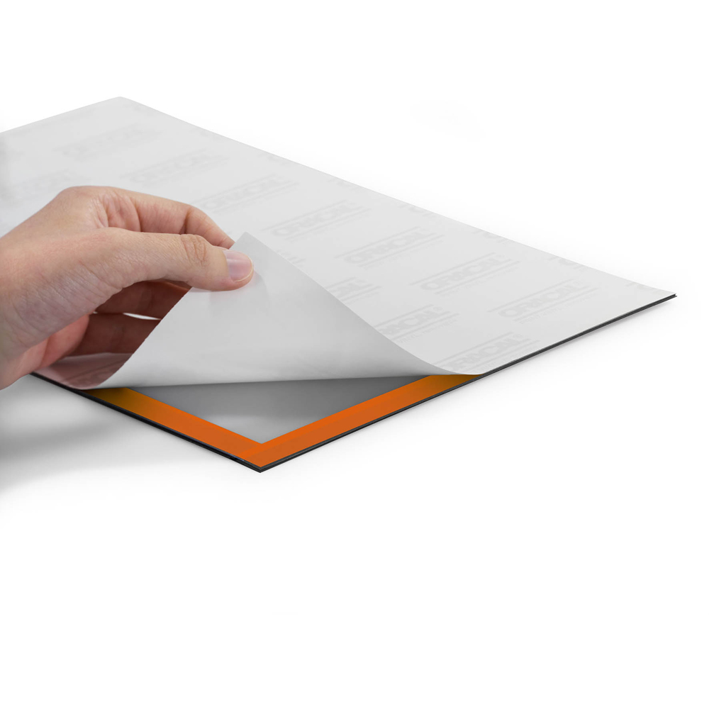 Durable DURAFRAME A4 Orange Self Adhesive Magnetic Signage Frame 2 Pack Image 3