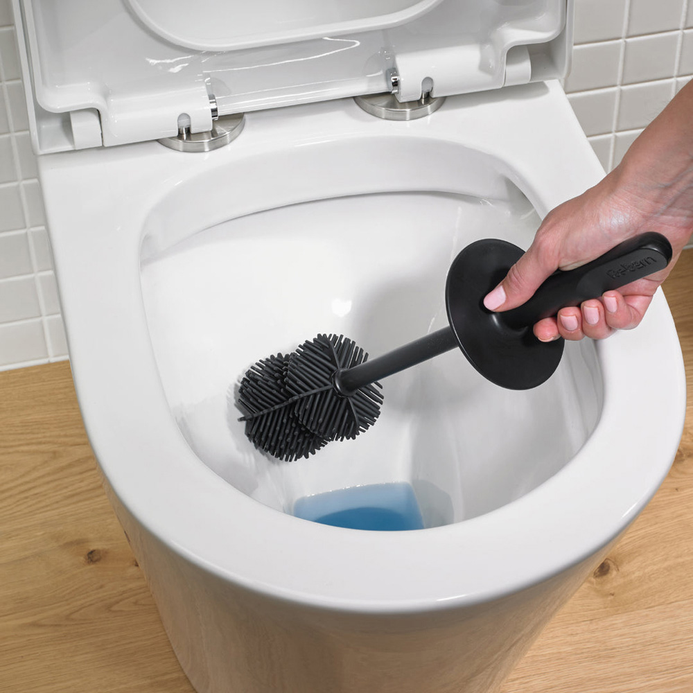 ReBorn Dark Grey Recycled Plastic Toilet Brush with Replaceable Screw-in Heads Image 6