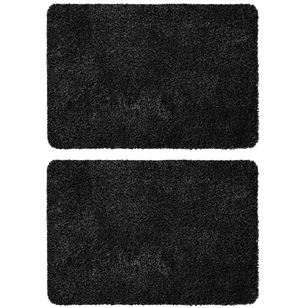Melrose Distributer Anthrite Mat 50 x 80cm Twin Pack Image 1