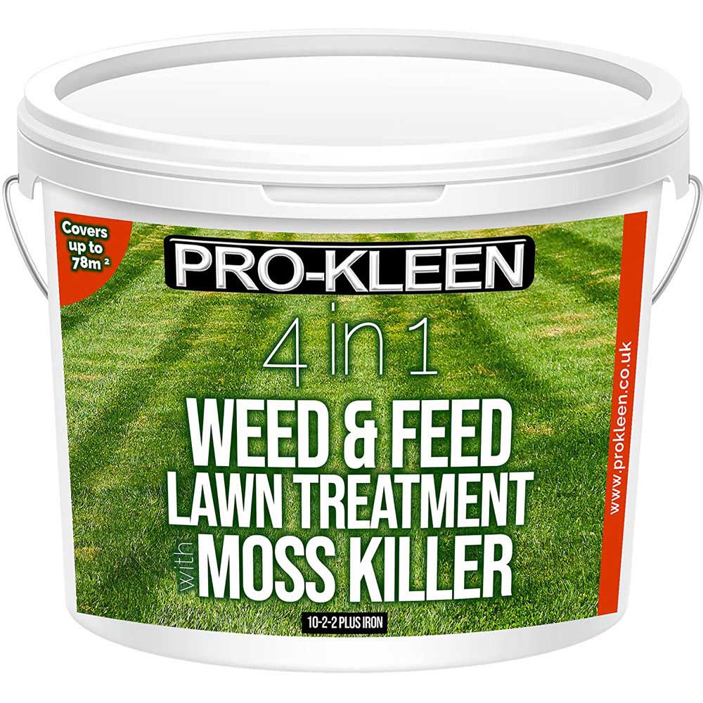 Pro-Kleen 4 in 1 Weed and Feed Lawn Treatment with Moss Killer 2.5kg Image 1