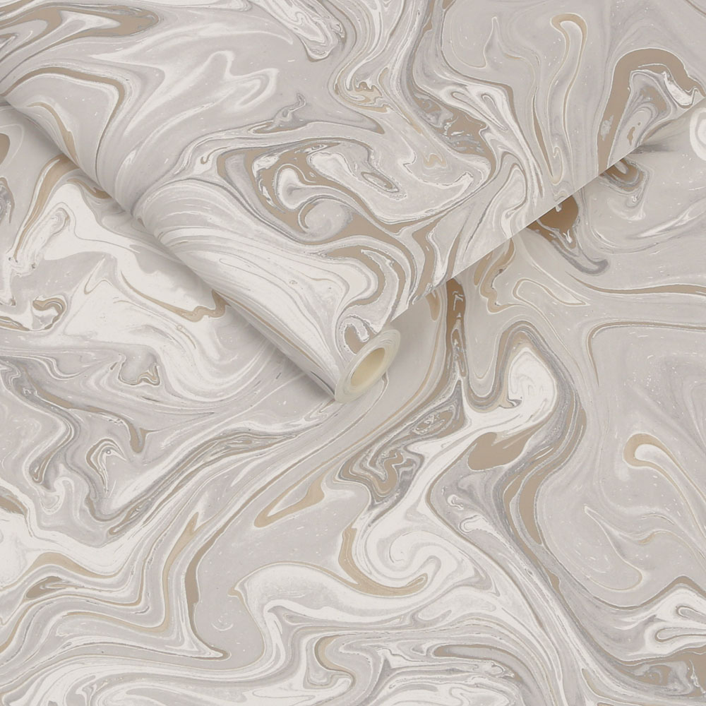 Fresco Liquid Gold Neutral Wallpaper Image 2