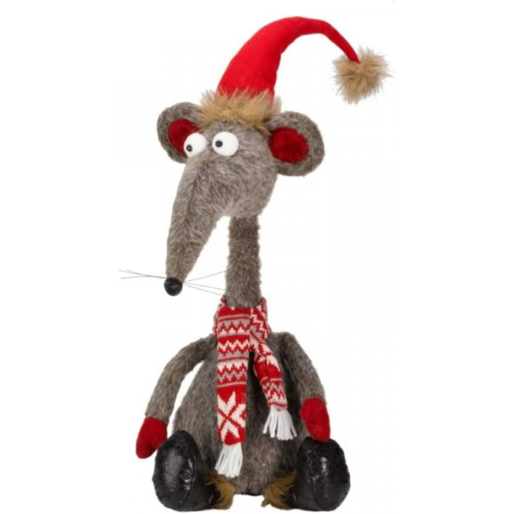Marco Paul Grey Plush Fabric Rat A Louis Decoration Ornament Image 1