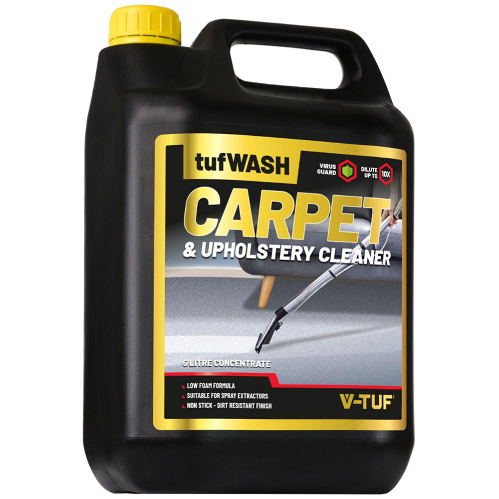 V-TUF tufWASH Carpet and Upholstery Cleaner with Antiviral and Antibac Sanitiser 5L Image