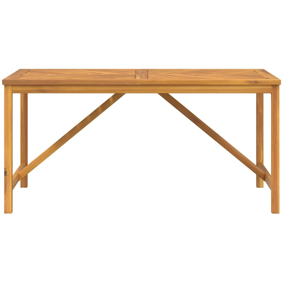 vidaXL 6 Seater Brown Wooden Garden Dining Table Image 3