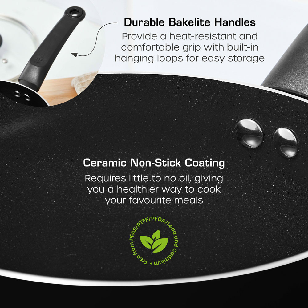 Swan Townhouse 14 Piece Black Pan and Tool Set Image 4