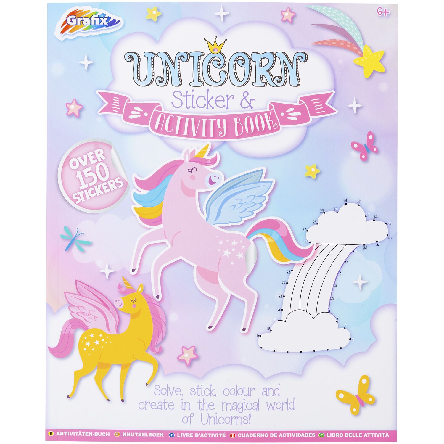 Grafix Unicorn Sticker and Activity Book Image 1